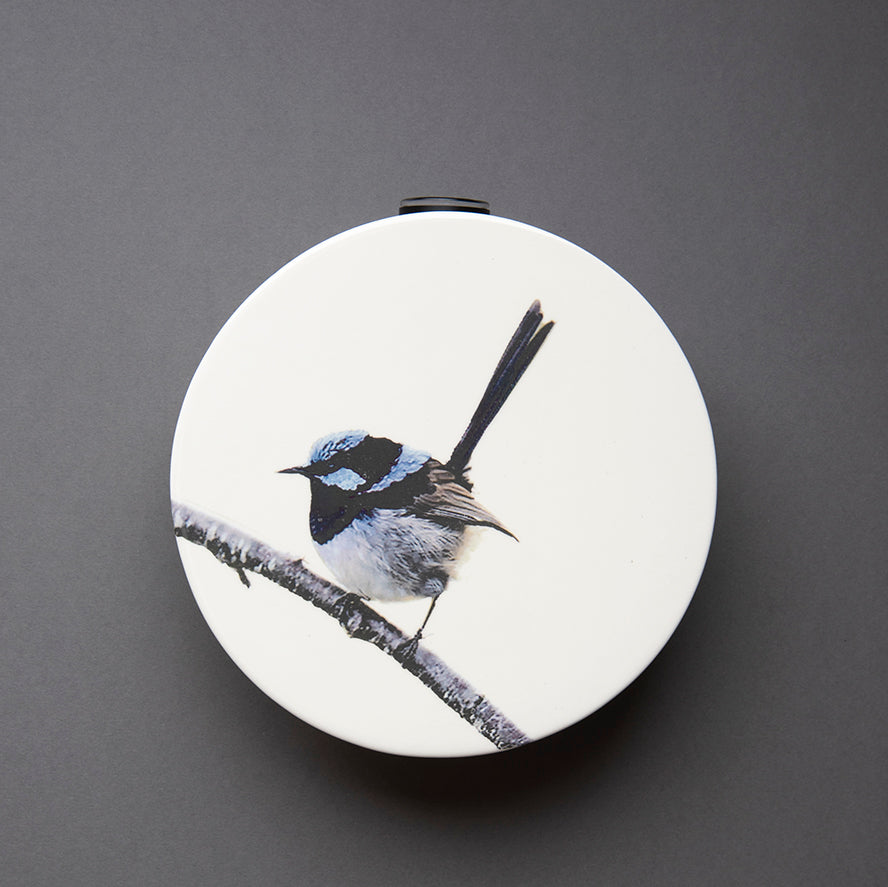 Blue Wren Wall Vase
