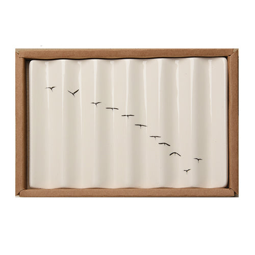 Soap Dish with Ibis Flock