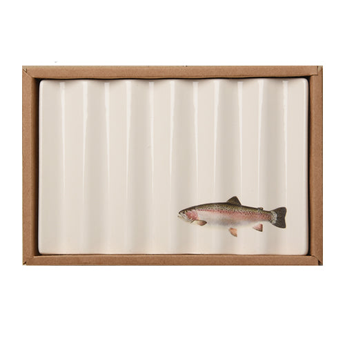 Soap Dish with Rainbow Trout